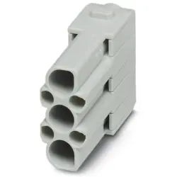 Pin contact insert, 3 pole, unequipped, crimp connection, 1414364