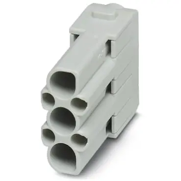Pin contact insert, 3 pole, unequipped, crimp connection, 1414364 - 1