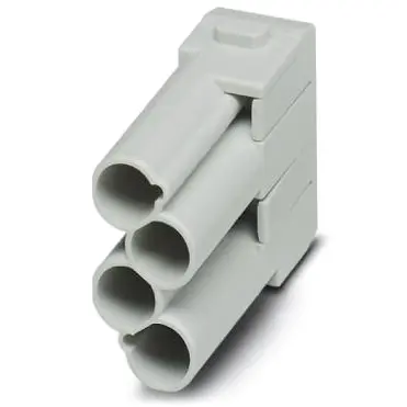 Pin contact insert, 4 pole, unequipped, crimp connection, 1414362 - 1