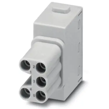 Socket contact insert, 5 pole, equipped, push-in, 1417373 - 1