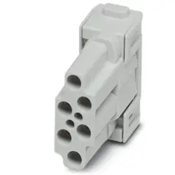 Socket contact insert, 6 pole, unequipped, crimp connection, 1414367