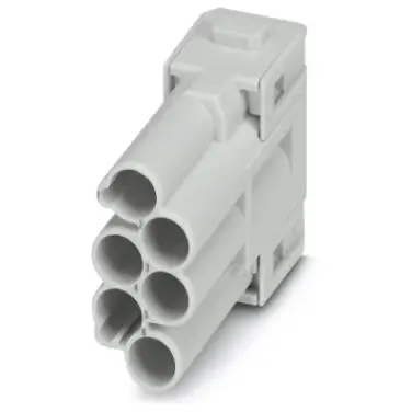 Pin contact insert, 6 pole, unequipped, crimp connection, 1414368 - 1
