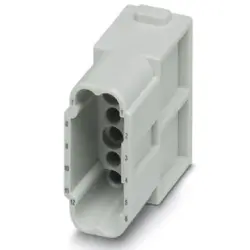 Pin contact insert, 12 pole, unequipped, crimp connection, 1414354