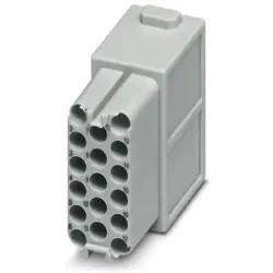 Socket contact insert, 17 pole, unequipped, crimp connection, 1414357