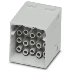 Pin contact insert, 20 pole, unequipped, crimp connection, 1414372