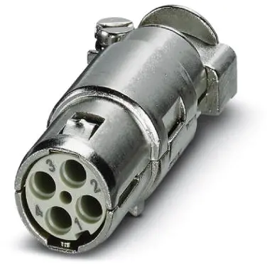 Jack, 4 pole, crimp connection, straight, 1636091 - 1