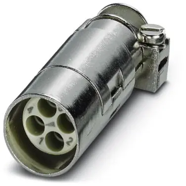 Plug, 4 pole, crimp connection, straight, 1636088 - 1