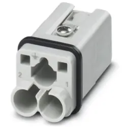 Pin contact insert, 7D, 2 pole, unequipped, crimp connection, with PE contact, 1419893