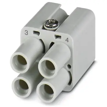 Socket contact insert, 7D, 4 pole, unequipped, crimp connection, 1419899 - 1