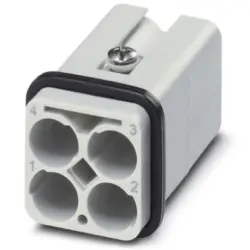 Pin contact insert, 7D, 4 pole, unequipped, crimp connection, 1419898