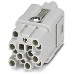 Socket contact insert, 7D, 12 pole, unequipped, crimp connection, with PE contact, 1418625