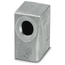 Grommet housing, size B6, die-cast aluminum, PG29, angled, longitudinal bow locking, IP66/IP67, 1412565