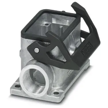 Surface mount housing, size B6, die-cast aluminum, 2 x PG16, angled, longitudinal bow locking, IP66/IP67, 1412823 - 1
