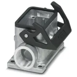 Surface mount housing, size B6, die-cast aluminum, 2 x PG16, angled, longitudinal bow locking, IP66/IP67, 1412823
