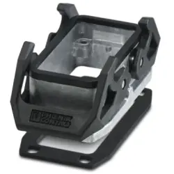 Surface mount housing, size B10, die-cast aluminum, PG16, straight, cross bow locking, IP66/IP67, 1411322