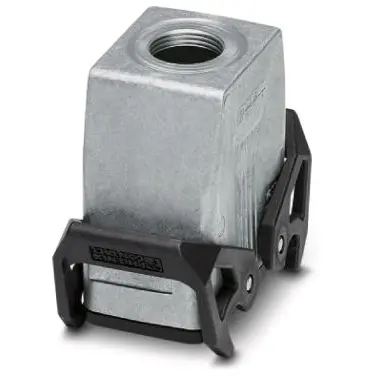 Grommet housing, size B10, die-cast aluminum, PG16, straight, cross bow locking, IP66/IP67, 1412581 - 1