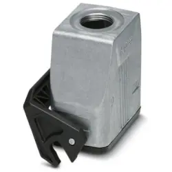 Grommet housing, size B10, die-cast aluminum, PG21, straight, longitudinal bow locking, IP66/IP67, 1412588