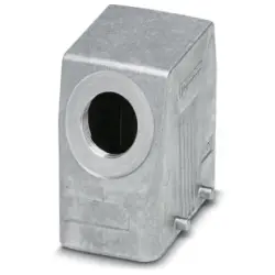 Grommet housing, size B10, die-cast aluminum, M25, angled, cross bow locking, IP66/IP67, 1412592