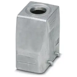 Grommet housing, size B10, die-cast aluminum, PG29, straight, cross bow locking, IP66/IP67, 1412599