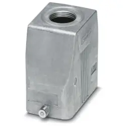 Grommet housing, size B10, die-cast aluminum, PG21, straight, longitudinal bow locking, IP66/IP67, 1412606