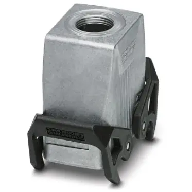 Grommet housing, size B10, die-cast aluminum, M25, straight, cross bow locking, IP66/IP67, 1412612 - 1