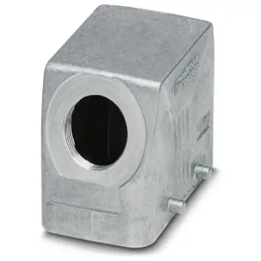 Grommet housing, size B10, die-cast aluminum, M20, angled, cross bow locking, IP66/IP67, 1412616 - 1