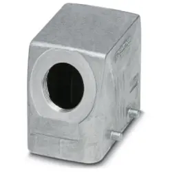 Grommet housing, size B10, die-cast aluminum, M20, angled, cross bow locking, IP66/IP67, 1412616