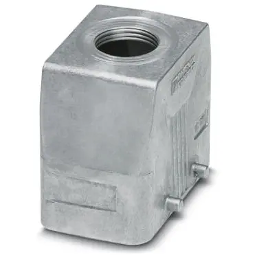 Grommet housing, size B10, die-cast aluminum, PG21, straight, cross bow locking, IP66/IP67, 1412623 - 1