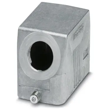 Grommet housing, size B10, die-cast aluminum, PG16, angled, longitudinal bow locking, IP66/IP67, 1412627 - 1