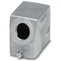 Grommet housing, size B10, die-cast aluminum, PG16, angled, longitudinal bow locking, IP66/IP67, 1412627
