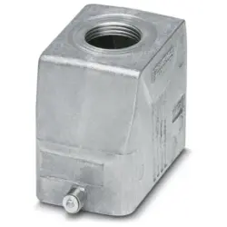Grommet housing, size B10, die-cast aluminum, M25, straight, longitudinal bow locking, IP66/IP67, 1412630