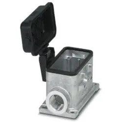 Surface mount housing, size B10, die-cast aluminum, 2 x PG16, angled, cross bow locking, IP54/IP66/IP67, 1412832