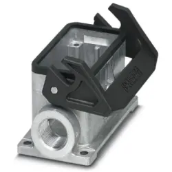 Surface mount housing, size B10, die-cast aluminum, 2 x PG16, angled, longitudinal bow locking, IP66/IP67, 1412842
