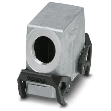 Grommet housing, size B16, die-cast aluminum, M32, angled, cross bow locking, IP66/IP67, 1412703 - 1