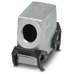 Grommet housing, size B16, die-cast aluminum, M32, angled, cross bow locking, IP66/IP67, 1412703