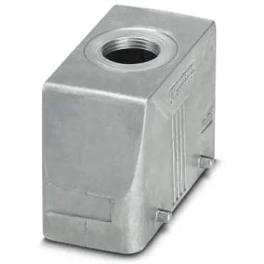 Grommet housing, size B16, die-cast aluminum, PG21, straight, cross bow locking, IP66/IP67, 1412724 - 1