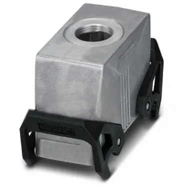 Grommet housing, size B16, die-cast aluminum, M25, straight, cross bow locking, IP66/IP67, 1412738 - 1