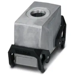 Grommet housing, size B16, die-cast aluminum, PG21, straight, cross bow locking, IP66/IP67, 1412741