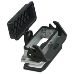 Surface mount housing, size B24, die-cast aluminum, PG16, straight, longitudinal bow locking, IP66/IP67, 1411330