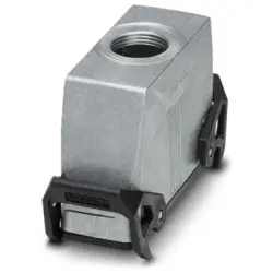 Grommet housing, size B24, die-cast aluminum, PG29, straight, cross bow locking, IP66/IP67, 1412745