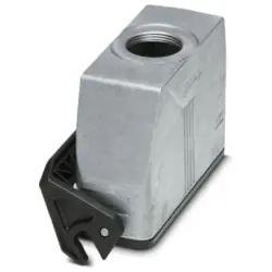 Grommet housing, size B24, die-cast aluminum, M40, straight, longitudinal bow locking, IP66/IP67, 1412747