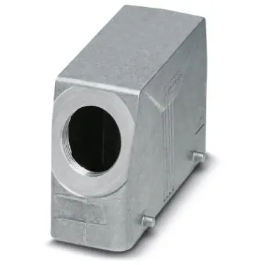 Grommet housing, size B24, die-cast aluminum, M32, angled, cross bow locking, IP66/IP67, 1412750 - 1