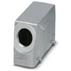 Grommet housing, size B24, die-cast aluminum, M32, angled, cross bow locking, IP66/IP67, 1412750