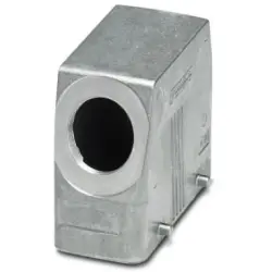 Grommet housing, size B24, die-cast aluminum, PG29, angled, cross bow locking, IP66/IP67, 1412753