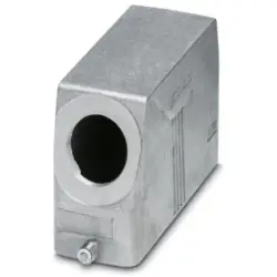 Grommet housing, size B24, die-cast aluminum, PG29, angled, longitudinal bow locking, IP66/IP67, 1412760