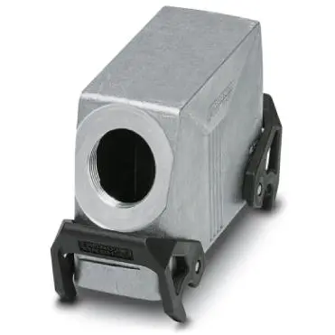 Grommet housing, size B24, die-cast aluminum, M40, angled, cross bow locking, IP66/IP67, 1412766 - 1