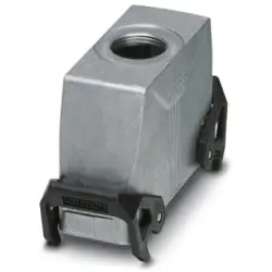 Grommet housing, size B24, die-cast aluminum, M32, straight, cross bow locking, IP66/IP67, 1412769