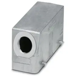 Grommet housing, size B24, die-cast aluminum, PG16, angled, cross bow locking, IP66/IP67, 1412775