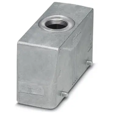 Grommet housing, size B24, die-cast aluminum, M25, straight, cross bow locking, IP66/IP67, 1412778 - 1