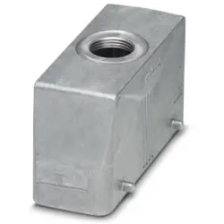 Grommet housing, size B24, die-cast aluminum, PG16, straight, cross bow locking, IP66/IP67, 1412780